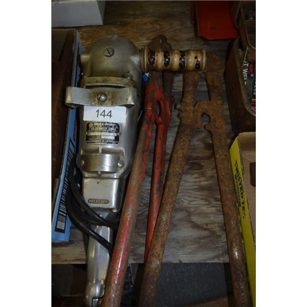 Vintage angle grinder, 2 bolt cutters