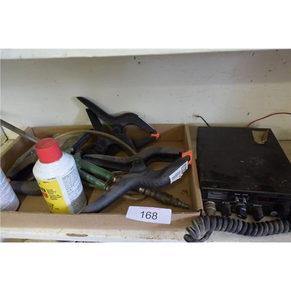 Spring clamps, commando 4040 radio, air nozzle, 2