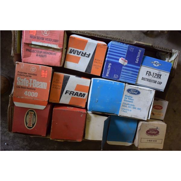 Oil filters, light bulbs, distributor cap
