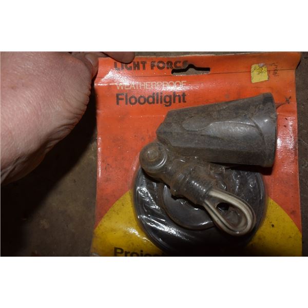 Light force floodlight, plumbing valve fittings,