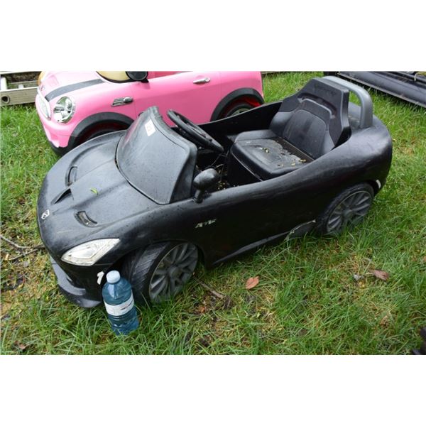 Black electric toy car