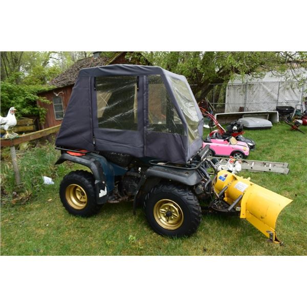 1997 Yamaha Big Bear Quad YFM350FWSPK w/ snow plow