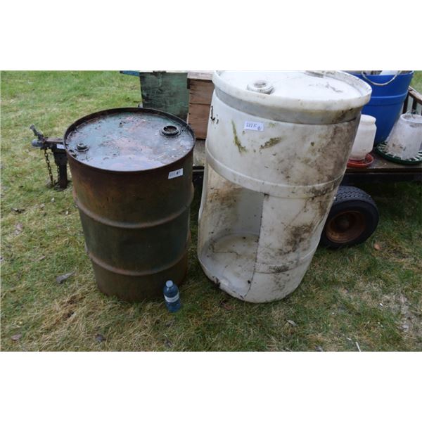 Metal barrel, plastic barrel