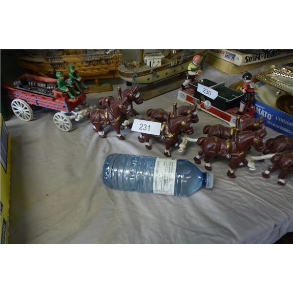 Cast Iron Vintage Horse and buggy ornament