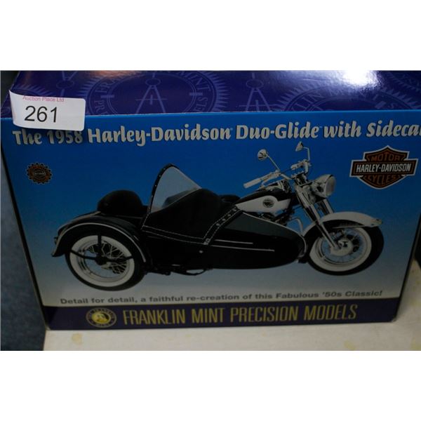 1958 harley davidson duo-glide with sidecar model
