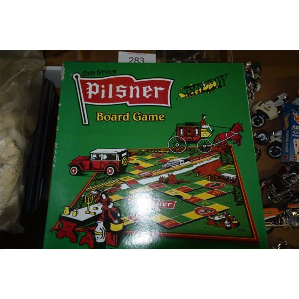 How to host a murder board game, 3 pilsner board