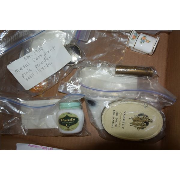 Vintage product containers - labeled in bags