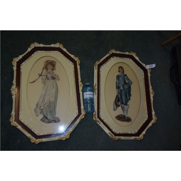 Framed needle point artworks