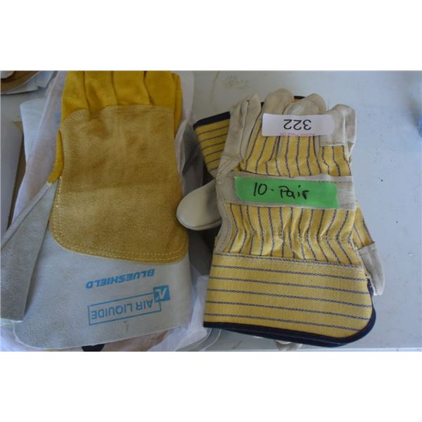 10 pairs work & welding gloves