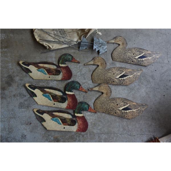 Johnson's folding fiber board duck decoys