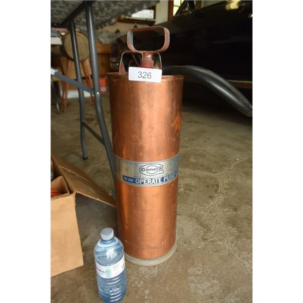 Vintage Copper general fire extinguisher