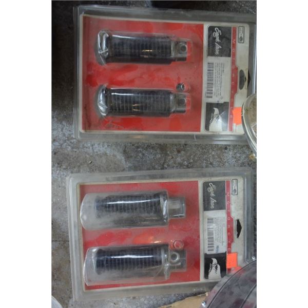 Motorcylcle parts, foot pegs, brake pedals, foot