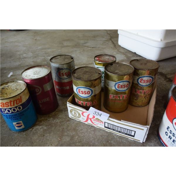 Vintage oil cans, Esso MP grease can