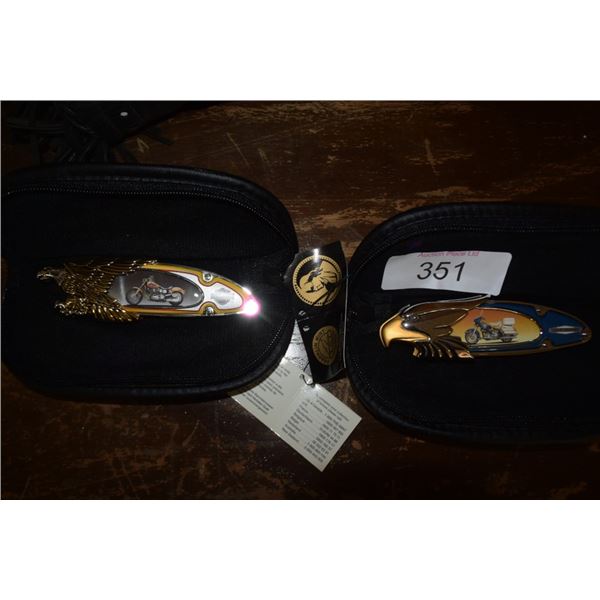2 Franklin Mint collector knives: Harley-Davidson