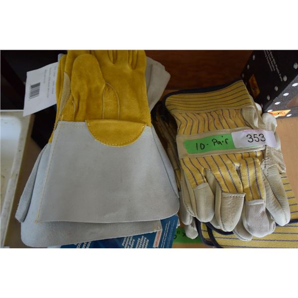 10 pairs of work & welding gloves