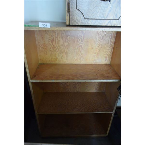 30"x12"x48" wooden shelving unit