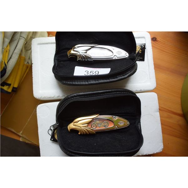 2 Franklin Mint collectors knives: Harley-