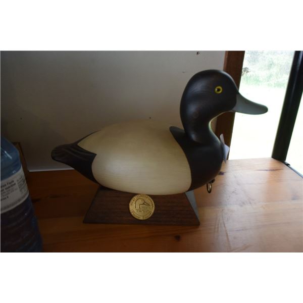Ducks Unlimited Canada Signed  wooden duck