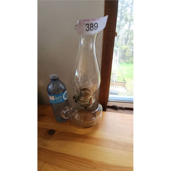 Antique glass finger oil lamp