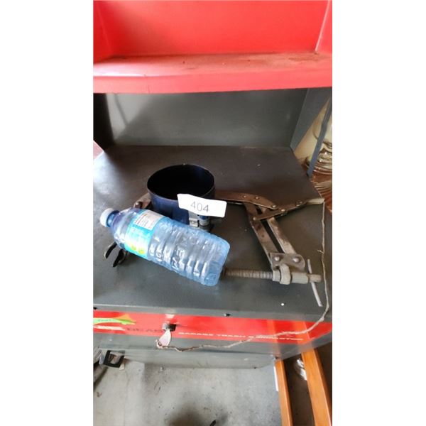 Oil filter wrench , spring clamps