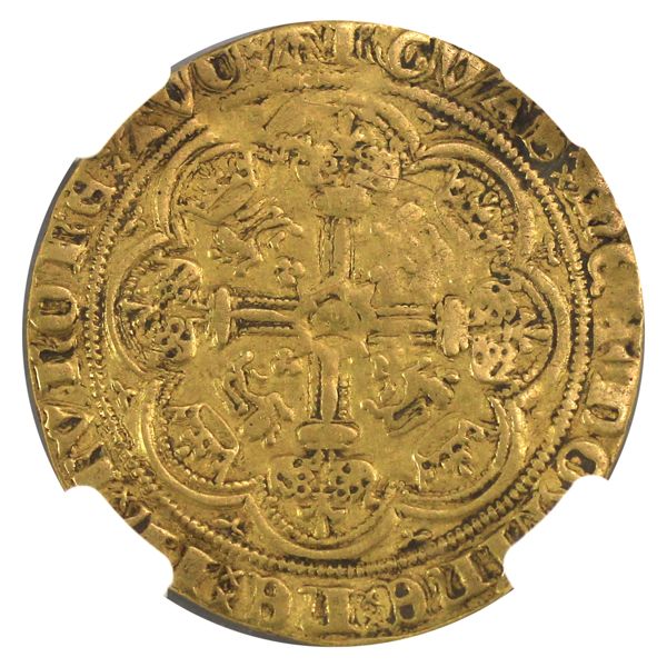 Great Britain Gold Edward III 1361-69 1/2 Noble S-1507 NGC Certified VF30