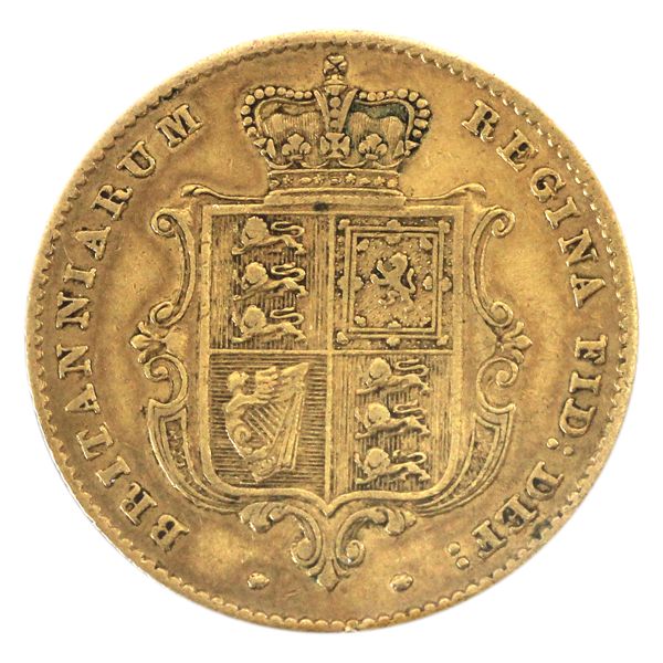 Great Britain Gold 1853 1/2 Sovereign VF-EF