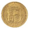 Image 1 : Great Britain Gold 1887 1/2 Sovereign AU 