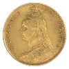 Image 2 : Great Britain Gold 1887 1/2 Sovereign AU 