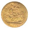 Image 1 : Great Britain Gold 1893 1/2 Sovereign BU 