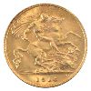 Image 1 : Great Britain Gold 1914 1/2 Sovereign BU