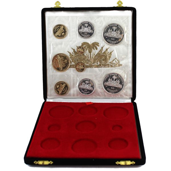 Haiti Gold & Silver 1973 9-Piece Proof-Like Set in Original Mint Packaging