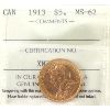 Image 1 : 1913 Gold $5 ICCS MS62