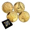 Image 1 : 2016-2017 25-cent Predator Vs. Prey Fine Gold 4-Piece Set in Deluxe Display Case w/ Magnifiers.