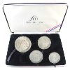 Image 1 : 18oz Lot Total! First Majestic .999 Fine Silver Medallion Set of 4 (Tax Exempt)