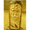 Image 4 : Mastodon ivory bark relief carving of Alaska Native chief on wood base 4" Imported  (33)