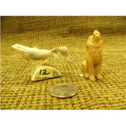 Lot of 2: wolf and pair of whales Imported (33)