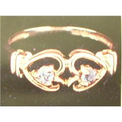 Tanzanite Lady's ring, 10K yellow gold, tanzanite round, faceted, approx. .20 carats, Clarity transp