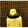 Image 4 : Eskimo man carved of white ivory 4" tall - circa 1960 (33)