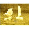Image 1 : Lot of 2: ivory birds on ivory bases by Emery Jmiak of Diomede, AK (33)