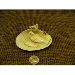 2 ivory otters with ivory bird in a shell by I. Koyuk (33)