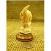 Image 2 : Fossilized ivory eagles in tree on wood base 5" Imported (33)