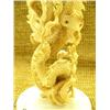 Image 5 : Very detailed and ornate carving of dragons made of bone 13" tall Imported retail price $1550.00 (33