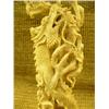 Image 7 : Very detailed and ornate carving of dragons made of bone 13" tall Imported retail price $1550.00 (33