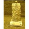 Image 1 : Southeast Alaskan looking bone sculpture of 3 totem poles presented as "West Coast Indian Style" 9.5