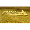 Image 1 : Bone dog team with ivory man and sled 9" long on wood base Imported (33)