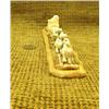 Image 2 : Bone dog team with ivory man and sled 9" long on wood base Imported (33)