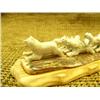 Image 6 : Bone dog team with ivory man and sled 9" long on wood base Imported (33)
