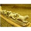 Image 7 : Bone dog team with ivory man and sled 9" long on wood base Imported (33)