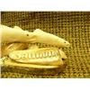 Image 4 : Fossilized walrus Ivory carving of salmon on ivory chips and bone base 5" long by J.B.N done in '95 