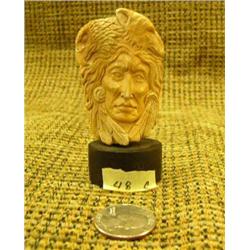 CHOICE 4 on bone carvings mounted on platchets of various Native faces Imported (33)